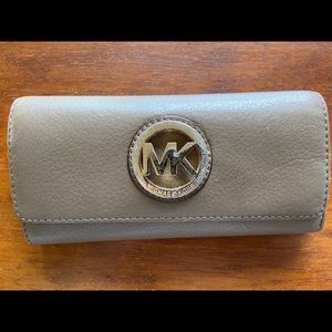 Michael Kors Beige Wallet with Logo